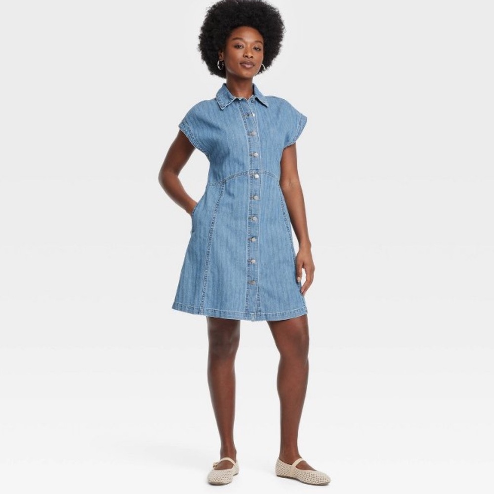 Women's Denim Flouncy Dress